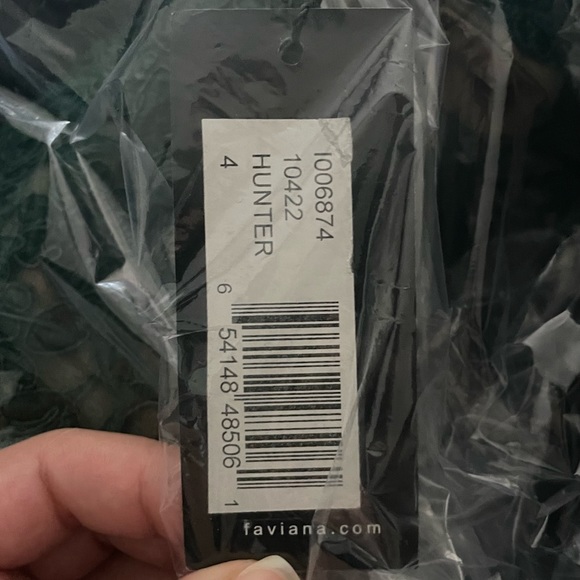 FAVIANA Style 10422- Emerald Green Off-Shoulder Dress - Picture 11 of 11